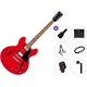 PSD Guitars SH-100 Premium SET Cherry Red Jazz kitara (polakustična)