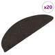 Vidaxl Samolepilne preproge za stopnice 20 kosov črne 65x22,5x3,5 cm