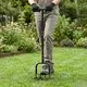 vidaXL Orodje za aeracijo trate Črna 95 x 27 cm Plastika