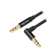 Vention 3.5mm Male to 90°Male Audio Cable 1.5M Black Metal Type