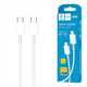 Denmen USB kabel USB - C - USB - C - 1m - Bijela KP26293