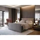 MID.YOU POSTELJA BOXSPRING 180 cm x 200 cm , tekstil srebrne barve