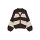 VERO MODA Pletena jopa VMMAYBE temno rjava/bela