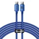 BASEUS Kabel za hitro polnjenje in prenos podatkov USB-C USB-C 100 W 2 m modra