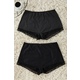 Trendyol Curve Black 2-Pack High Waist Laced Soft Comfort Plus Size Panties