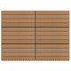 shumee Talne plošče 6 kosov WPC 60x30 cm 1,08 m2 rjave