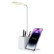 Rabalux Stona lampa Cerie, wireless punjač za mobilni, dimabilna, LED 4W, 3000-6500K, Bela
