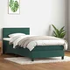 Box Spring krevet s madracem tamnozeleni 80x220 cm baršun