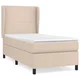 vidaXL vidaXL Box spring postelja z vzmetnico kapučino 90x190 cm umetno usnje, (20902260)