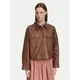 Weekend Max Mara Usnjena jakna Piovra 2625446021 Rjava Regular Fit