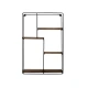 Hanah Home Lotus 1 Zidna polica, Braon-crna