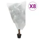 Navlake od flisa za biljke s vezicom 8 kom 70 g/m2 0,8 x 0,8 m