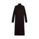 TOMMY HILFIGER Pletena obleka temno rjava