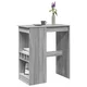 Vidaxl vidaXL Barska miza s predali, siva, hrast sonoma, 90x47,5x103,5 cm