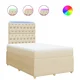 vidaXL vidaXL Box spring postelja z vzmetnico krem 120x190 cm blago, (21305570)