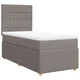 Vidaxl Box spring postelja z vzmetnico taupe 90x190 cm blago