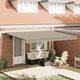 Skrovita tenda Bež 450 × 300 cm Tkanina i Aluminij