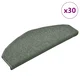 Stopniščne preproge 30 kosov 65x24x4 cm temno zelene polkrožne velike
