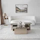 Hanah Home Klub sto Jazz 80x30x80cm Bež-Bronzani