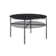 Livetastic Klubska Miza Marble, Črna, O 81cm