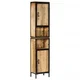 Greatstore Kopalniška omarica 40x27x180 cm železo in trden mangov les