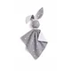 shumee Plišasta igrača Doudou Bunny, dvostranska bombažna in Minky - mini zvezdice sivo-bele barve