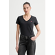 Bombažna kratka majica Levis PERFECT VNECK 2-pack