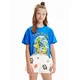 Desigual Majica 23SBTK09 Modra Regular Fit