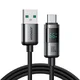 Joyroom Kabel z zaslonom USB-A – USB-C 66 W, 1,2 m – črn