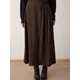 Trendyol Modest Ženska suknja Tctaw25Ee00007, Smeđa