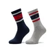 Tommy Hilfiger Set 2 parov otroških visokih nogavic 701229942 Mornarsko modra