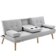 Homestar Sofa postelja 3-sedežna 181x77x72 cm svetlo siva