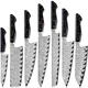 Set damaskastih kuhinjskih nožev KU-38065 - Črna KP38065