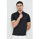 Polo majica Emporio Armani za muškarce, boja: tamno plava, glatki model