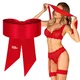 Obsessive Rdeča satenasta preveza za oči BDSM - čutna maska Red, ena velikost (univerzalna)