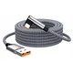 shumee Jekleno siv USB-A/USB-C 90° kotni kabel 8 m (8 metrov) 6A
