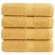 Vidaxl Premium brisače za umivanje SOLUND 4 kosi zlate 30x30 cm 600 g/m2