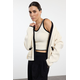 Trendyol Stone Color Block Knit Cardigan