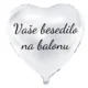 Personal Balon iz folije z besedilom - Belo srce 61 cm