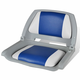 vidaXL Sklopiva stolica za plovila jastukom u boji plave-bijele 41x51x48cm