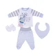 MY BABY Komplet za bebe, 4 dela, Plavi