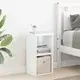 vidaXL Nočna omarica Bela 25,5 x 22 x 49,5 cm Konstruiran les