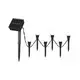 LED Solarno svetlo KULKI 6xLED/1,2V 600 mAh 4,3 m IP44 crna/bela