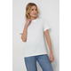 Pamučna majica Calvin Klein za žene, boja: bijela