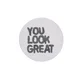 Lessentiel Maison Prostirka You Look Great, 90x90cm, Bela