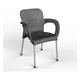 MKS Stolica Paris, PVC sa metalnim nogarima, Siva