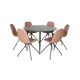 Venture Design Jedilna miza in stol komplet Dipp in Polar miza 115x75 cm stol 54x88x44 cm črno rjava