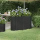 Povišena vrtna gredica od pocinčanog čelika 114 x 40 x 68 cm antracit