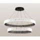 Klavia 80 Double - Moderna obročasta svetilka Double LED črna 80 cm