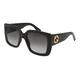 Gucci GG0141SN 001 ONE SIZE (53) Črna/Siva